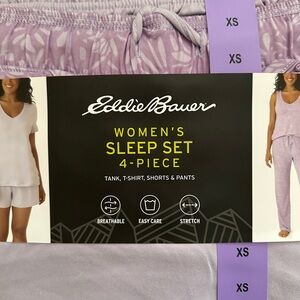 Eddie Bauer Women's Purple 4-Piece Sleep Set Size XS